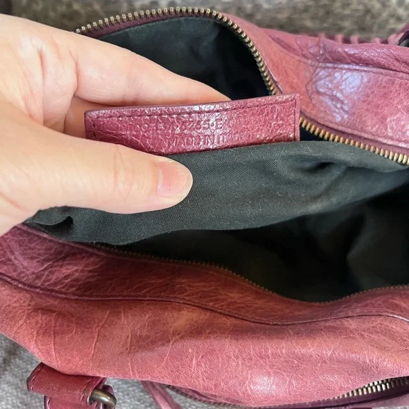 Balenciaga Vintage Motorcycle Twiggy City Burgundy Bag - Picture 9 of 11